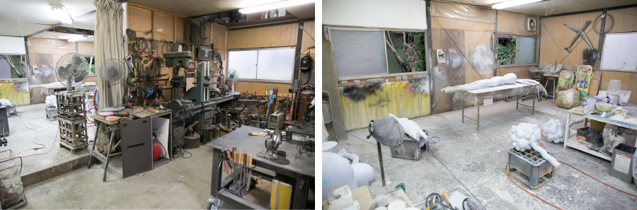 スタジオには様々な工具が揃っており、溶接から塗装も可能