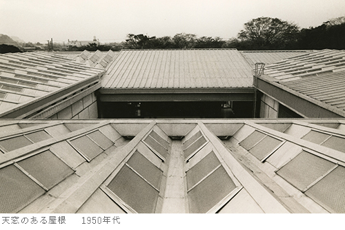 Roof with skylight 1950s