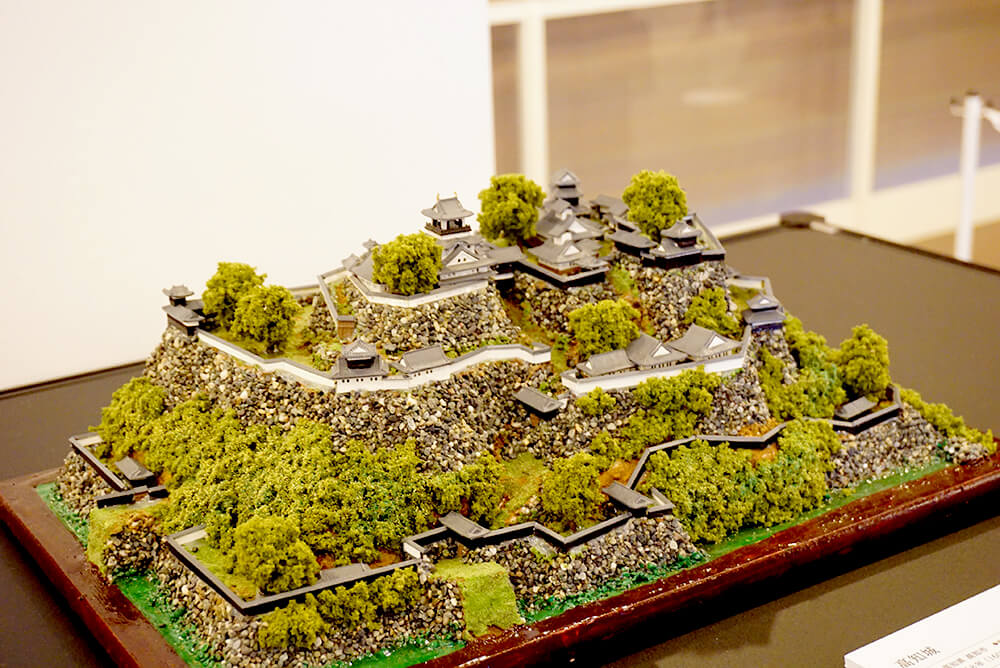 高知城のジオラマ。高低差がわかりやすいです