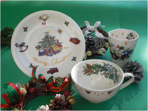 クリスマス限定版 陶器に絵付け体験