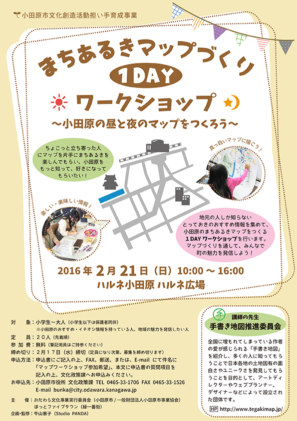 まちあるきマップづくり1DAYワークショップ ~みんなで小田原の昼マップ・夜マップをつくろう~