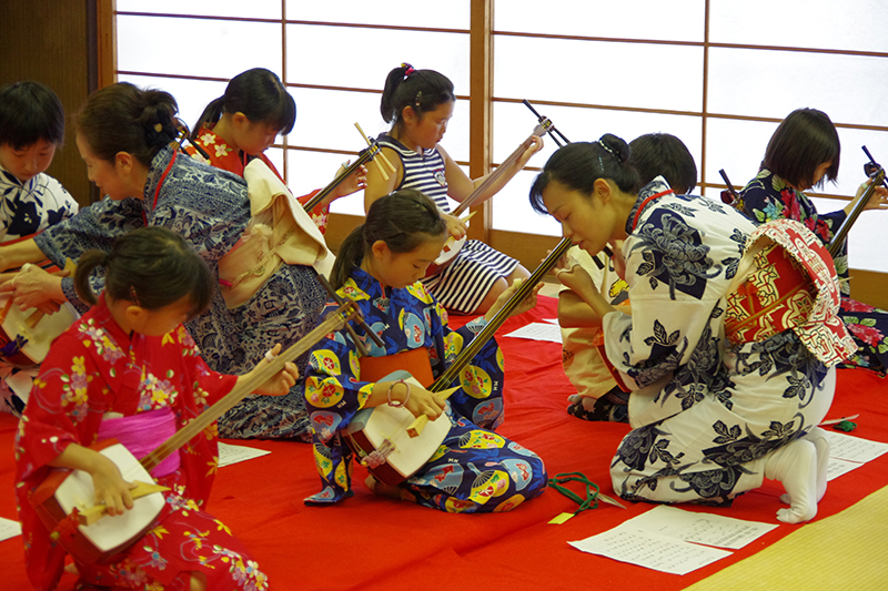 子どものための「長唄三味線ワークショップ」2014