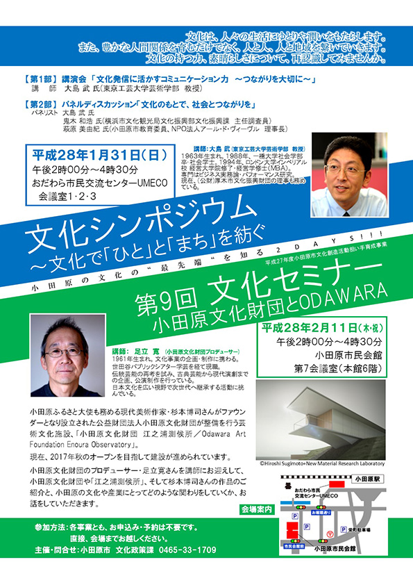 文化シンポジウム ~文化で「ひと」と「まち」を紡ぐ~