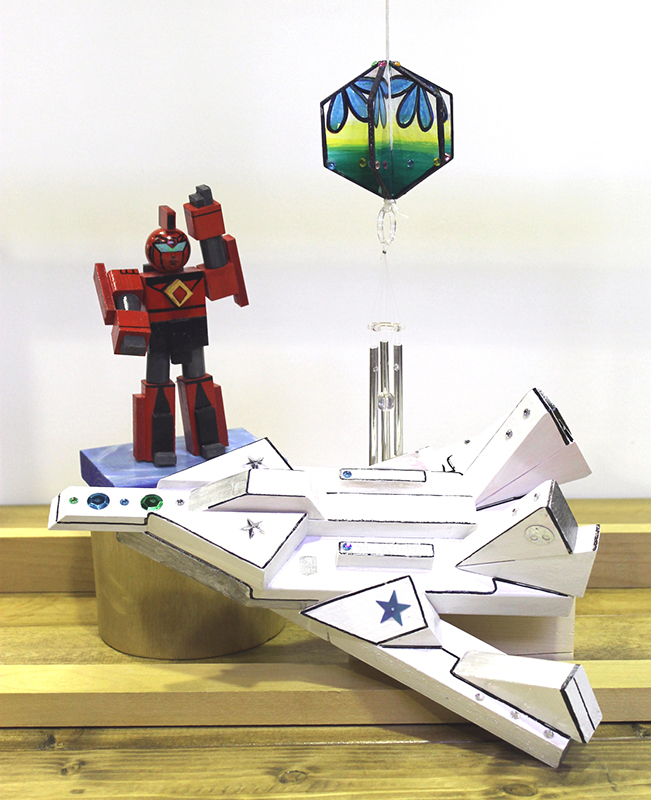 木をくっつけて楽しもう♪ロボット・宇宙船・ウインドチャイムづくり