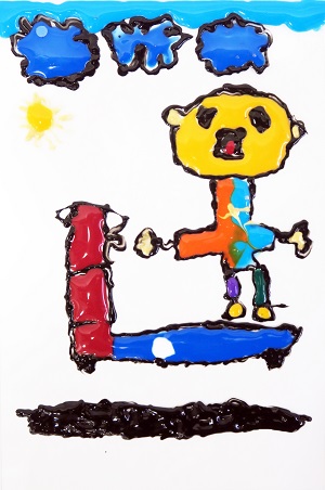 夏休み造形講座「透ける絵の具でかこう 」