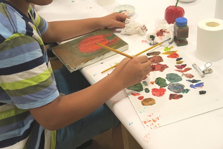ハマキッズ・アートクラブ「油絵に挑戦!」