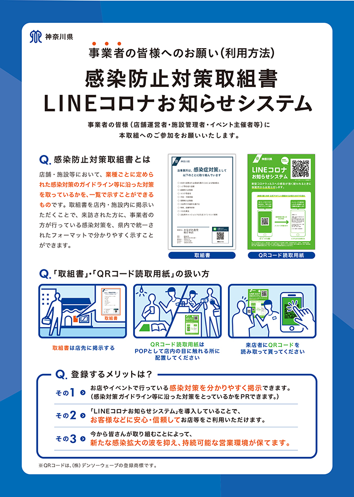 事業者の方向け 感染防止対策取組書の掲示をお願いします マグカル