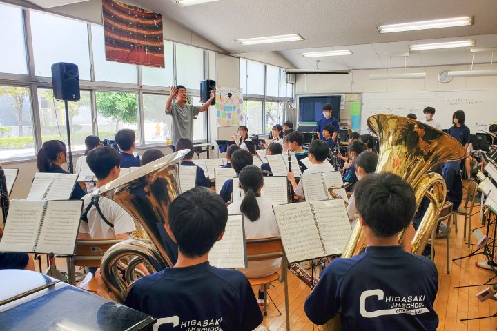 music Kanagawa Philharmonic Orchestra holds workshop at Chigasaki Junior High School