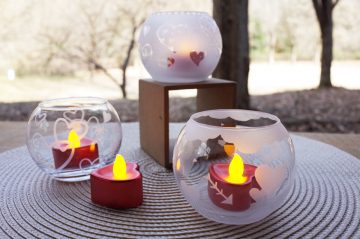 Make a "Heart Candle Glass"!