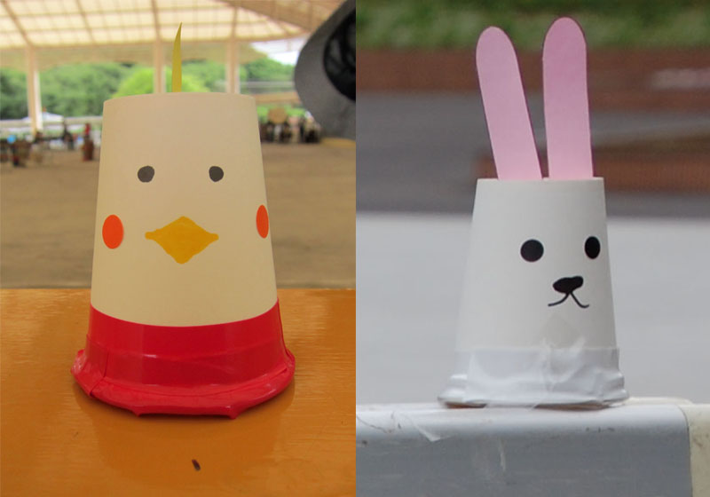 太鼓であそぼう「ドラムサークル」、どうぶつマラカスをつくろう