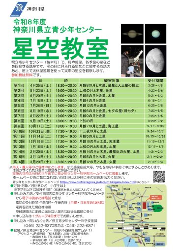 星空教室（上弦の月） の画像